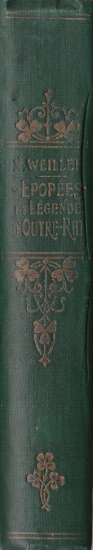 Épopées et Légendes d'Outre-Rhin, percaline verte, 1914. Dos