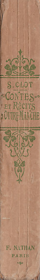 Contes et Récits d'Outre-Manche, 1922. Type 0v, broché gris. Dos